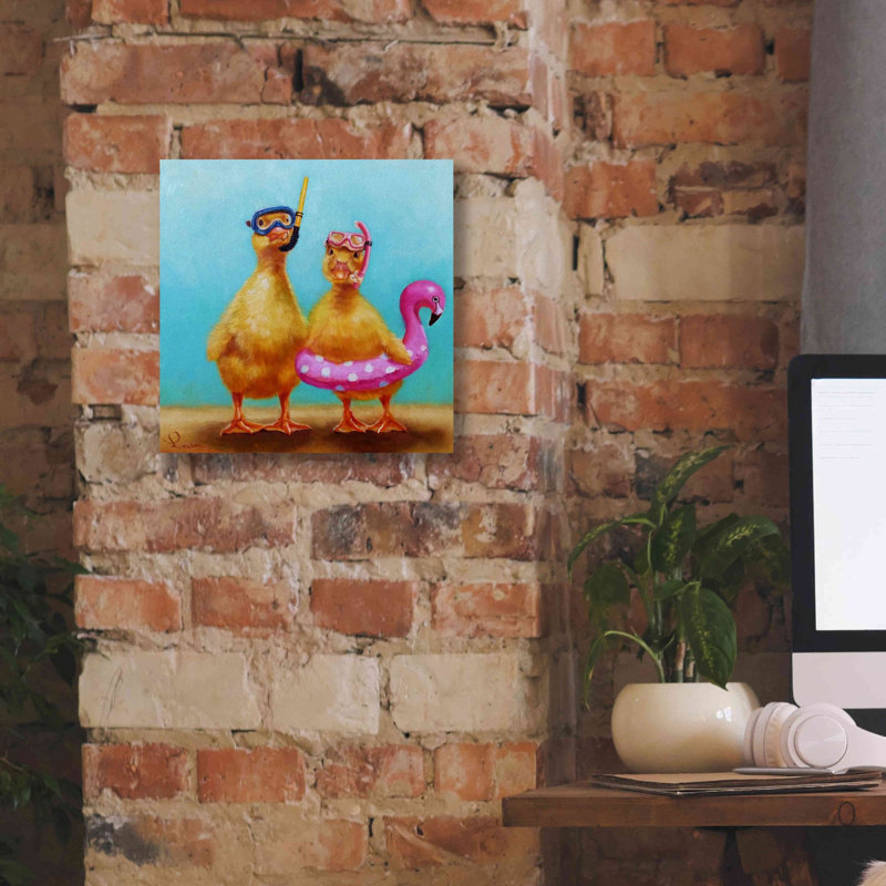 «Pool Party» par Lucia Heffernan, art mural sur toile, H 12 po x l 12 po x P 0,75 po