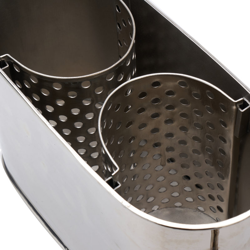 Metal 2 Bottle Wine Holder Carrier, Silver