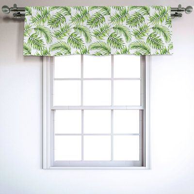 Sateen Floral Ruffled Window Valance