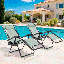 Chaises longues d'extérieur inclinables, réglables et pliables avec porte-gobelet Zero Gravity Chairs-1504885993