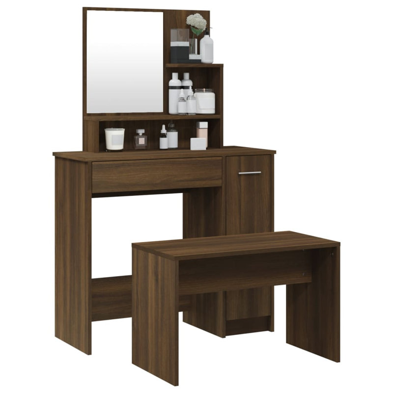Makaliah Dressing Table, Brown Oak