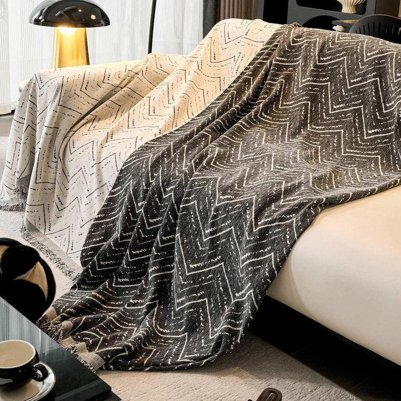 Housse de canapé en chenille -, Line chenille, H 71 po x l 165 po