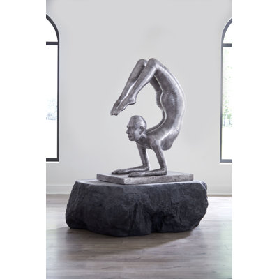 Handstand Scorpion Statue, Aluminum