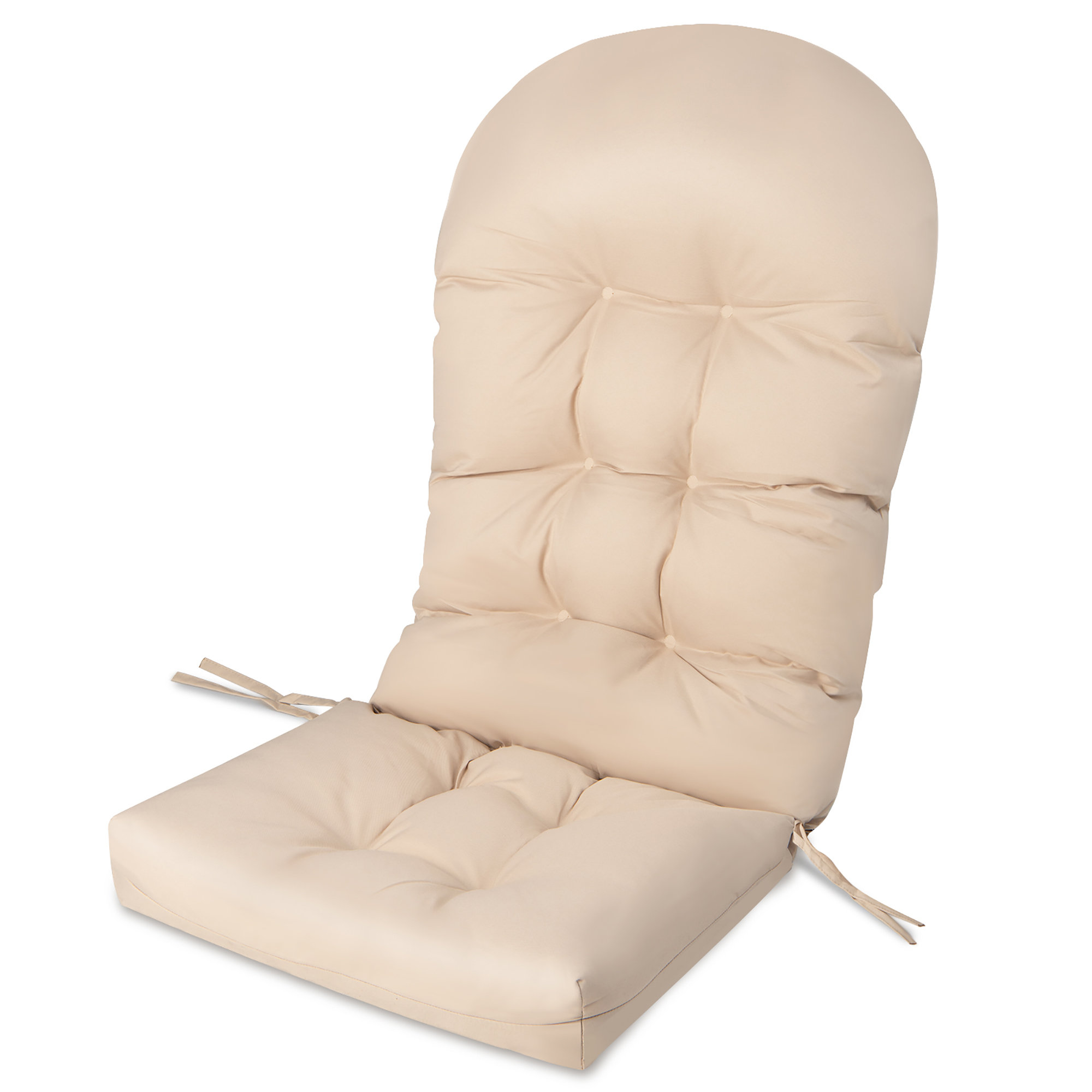 High Rebound Foam Basics Tufted Outdoor High Back Patio Chair