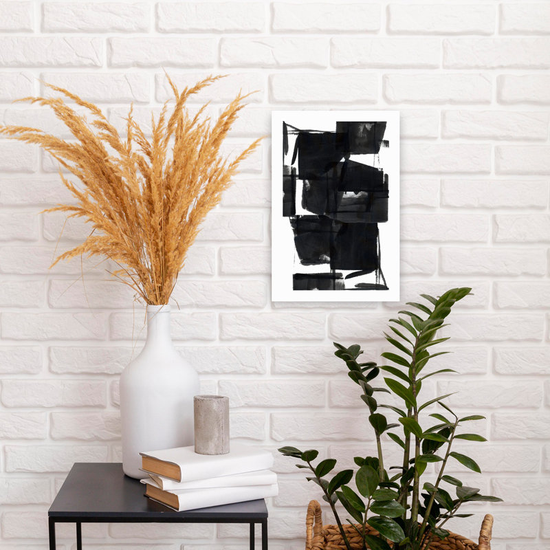 Art contemporain contemporain abstrait géométrique, H 18 po x l 12 po