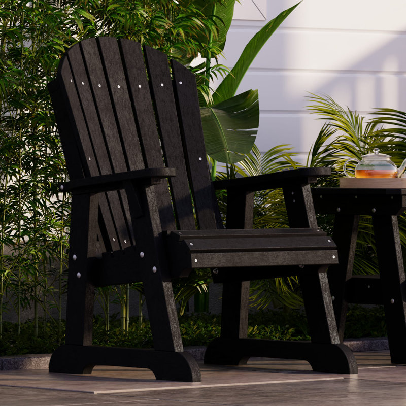 Heritage High Fan Back Chair, Black