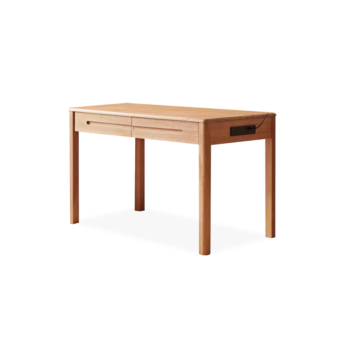 East Urban Home Burlywood Rectangular Solid Wood Writing desk with ...