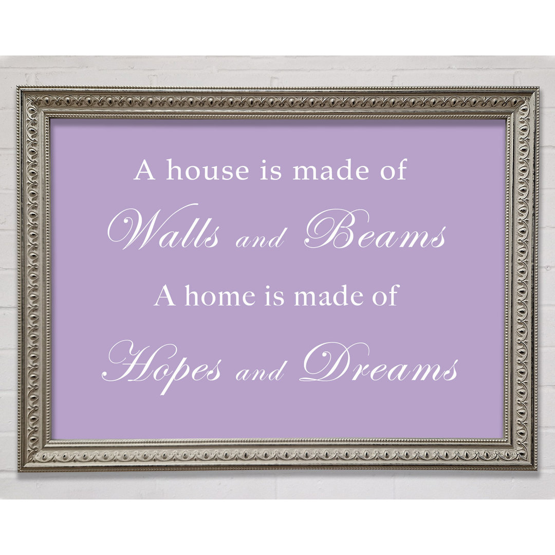 Home Quote Walls N Beams Hopes N Dreams Gerahmter Druck