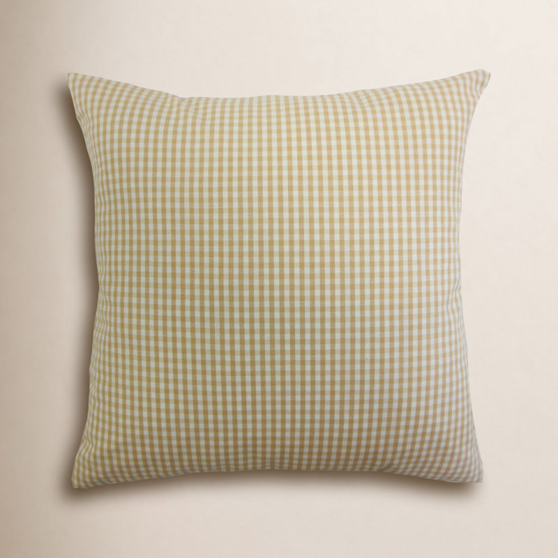Housse et insert de coussin en coton Henriette, Miel, H 22 po x l 22 po