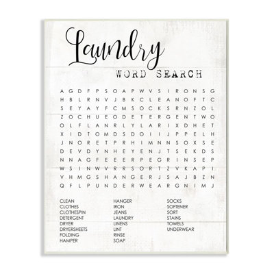 " Laundry Word Search Fun Family Word Design " by Daphne Polselli