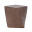 Lightweight Concrete Table With Twisted Cube Feature, Stands Apart Chic Brown Side For A Stylish Look