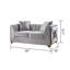Causeuse en argent de style moderne Velencia