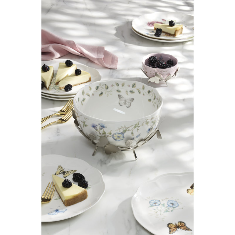 Butterfly Meadow Bowl with Stand