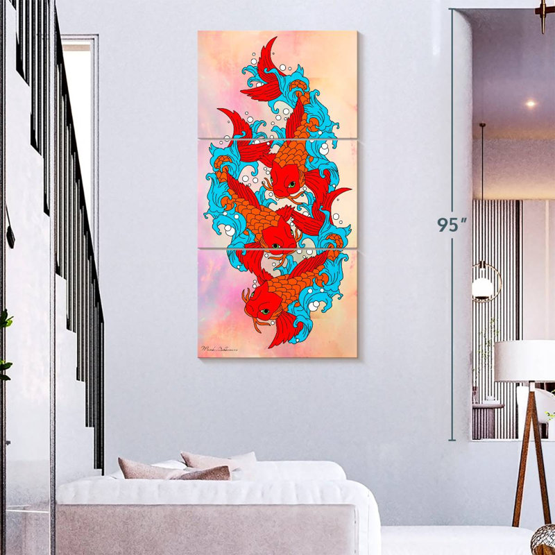 Koi Fish V, H 75 po x l 36 po