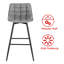 Upholstered Counter Stool with Metal Frame-61601235-135456941