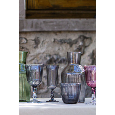Elegant Fume Wine Glass Set (4 Pieces), 2.4 x 2.4 x 6.2 inches | 100% Glass, Capacity: 4 fl oz | Hand Wash Recommended for Durability | Perfect for Entertaining or Everyday Use, Stylish and Sophisticated Design