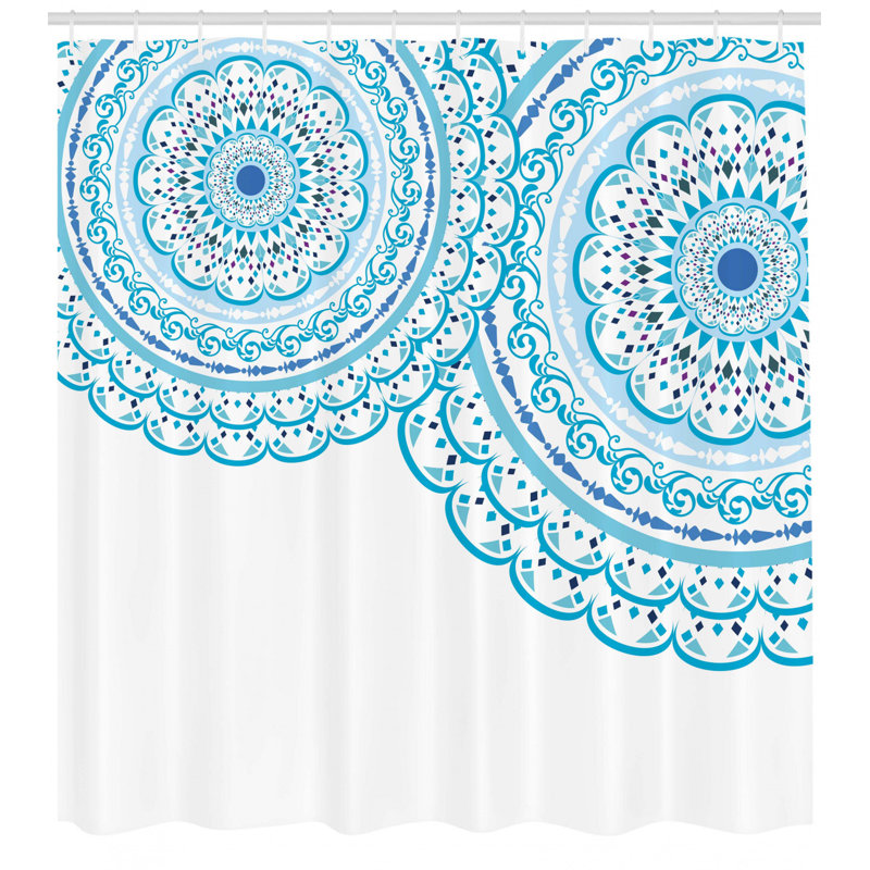 Rideau de douche Mandala, H 75 po x l 69 po