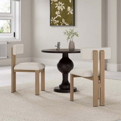 Mathel Modern Fabric Upholstered Armless Dining Chairs with Sleek Metal Legs by Latitude Run
