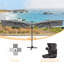 Parasol en porte-à-faux rectangulaire 120 po x 96 po Rozelin-935338465