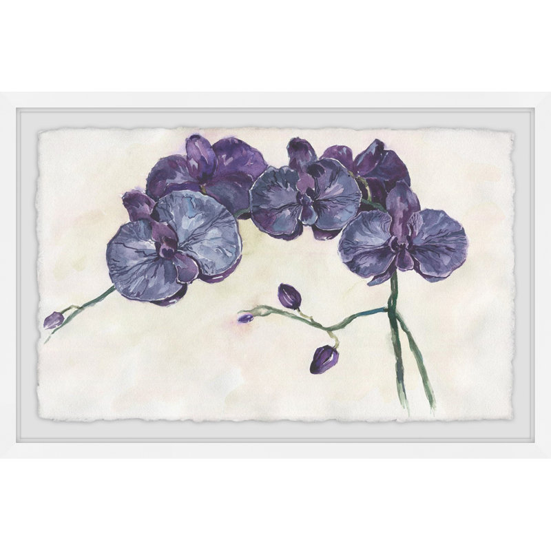 Mauve Orchids - Single Picture Frame Painting, 30 cm H x 46 cm W x 4 cm D