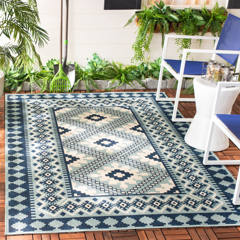 Tapis d'intérieur / extérieur Northpoint Veranda Performance Southwestern, Rectangle 4 pi x 5 pi 7 po