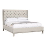 Michael Weiss California King Tufted Upholstered Panel Bed