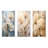 Minimalism Carnations Bouquet - Carnations Metal Wall Decor Set Of 3-654576128