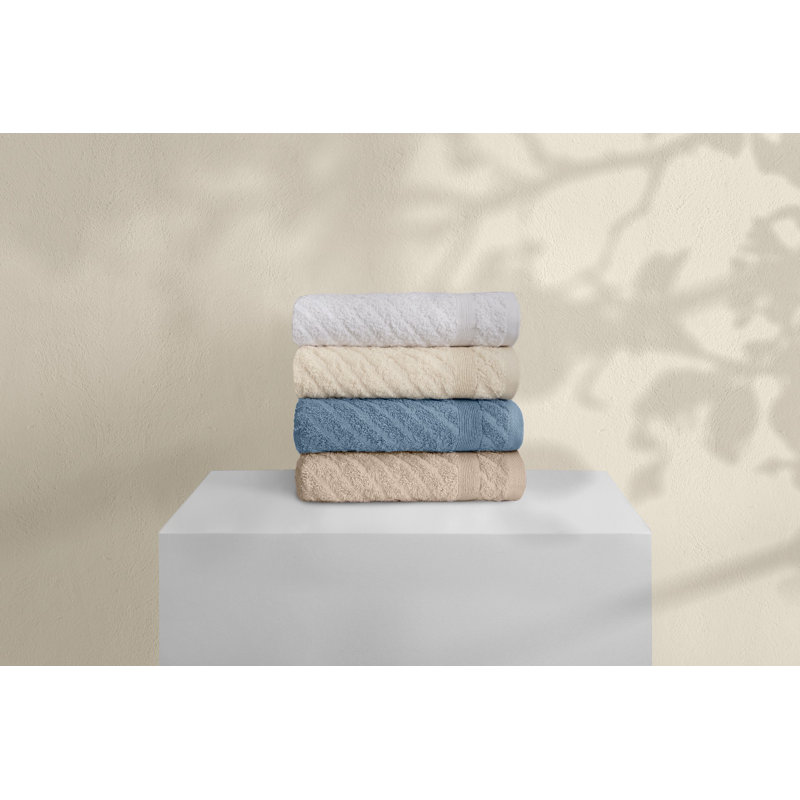 Ensemble de serviettes essuie-mains 100% coton 4 pièces Sigala
