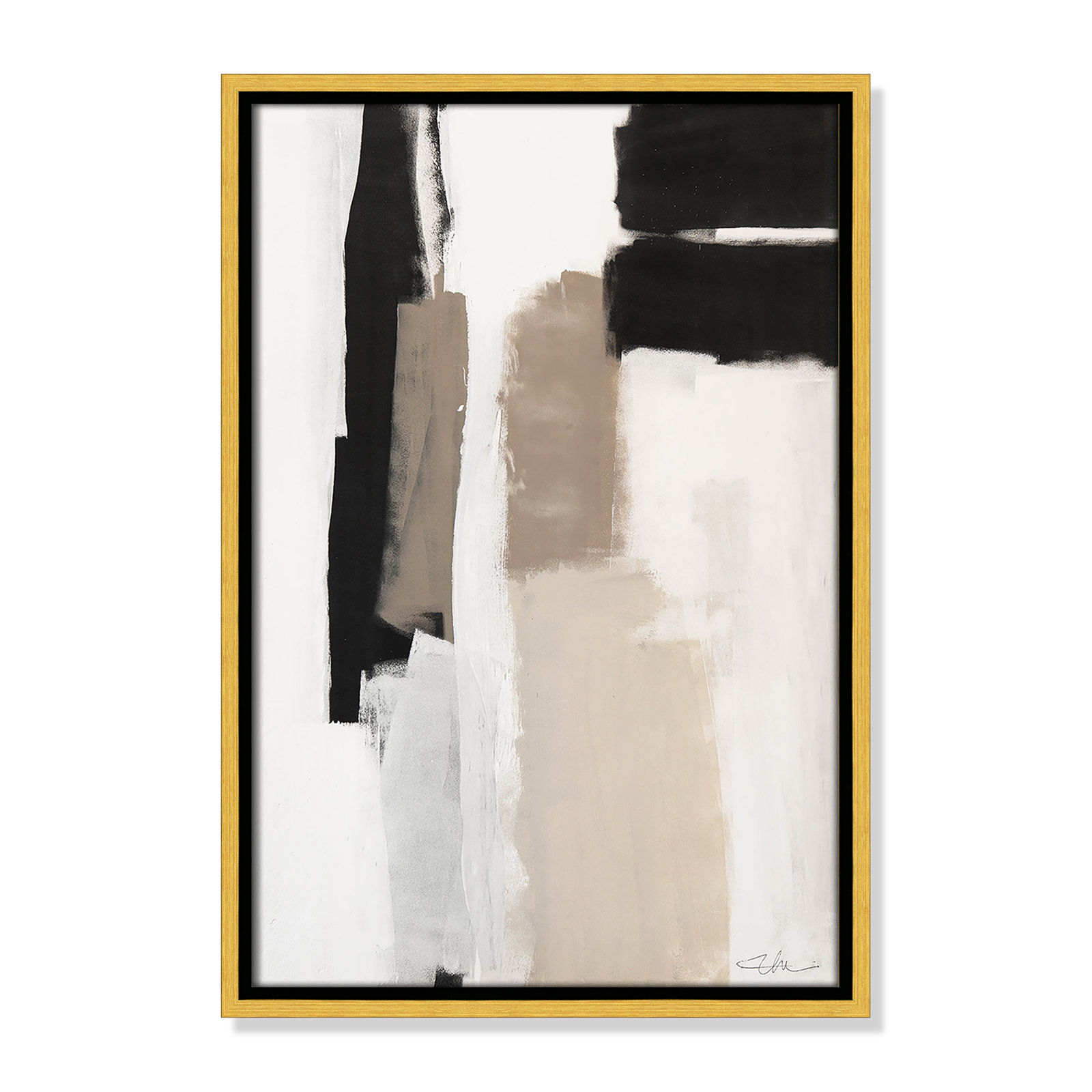 Giverny Earth Scapes II by  Print, Gold Floater Framed, No Mat, 19.5" H x 13.5" W x 2" D