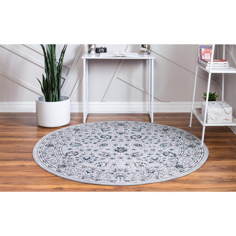 Tapis gris Clevinger, Rond 7 pi 10 po