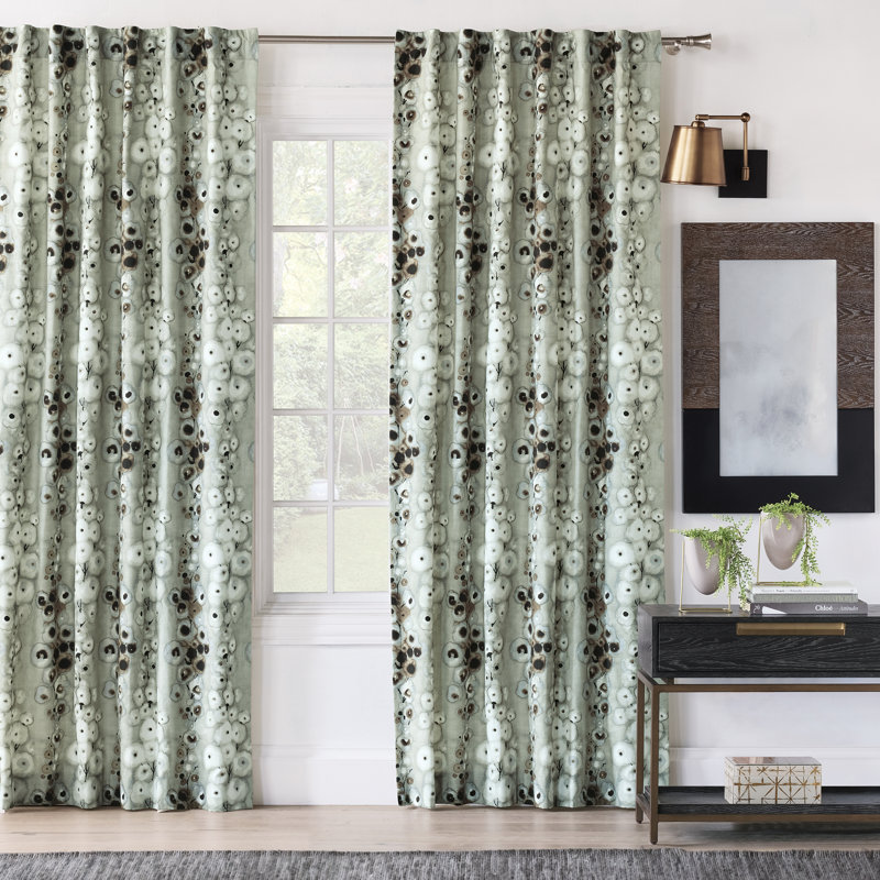 Laurel 100% Cotton Room Darkening Curtain Single Panel, 96" W x 108" L