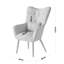 Antonio Upholstered Linen Wingback Chair-38292113
