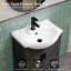 Meuble-lavabo simple autoportant 24 po avec évier en céramique épais, robinet et drain en laiton de 24 po-131284363-131284365