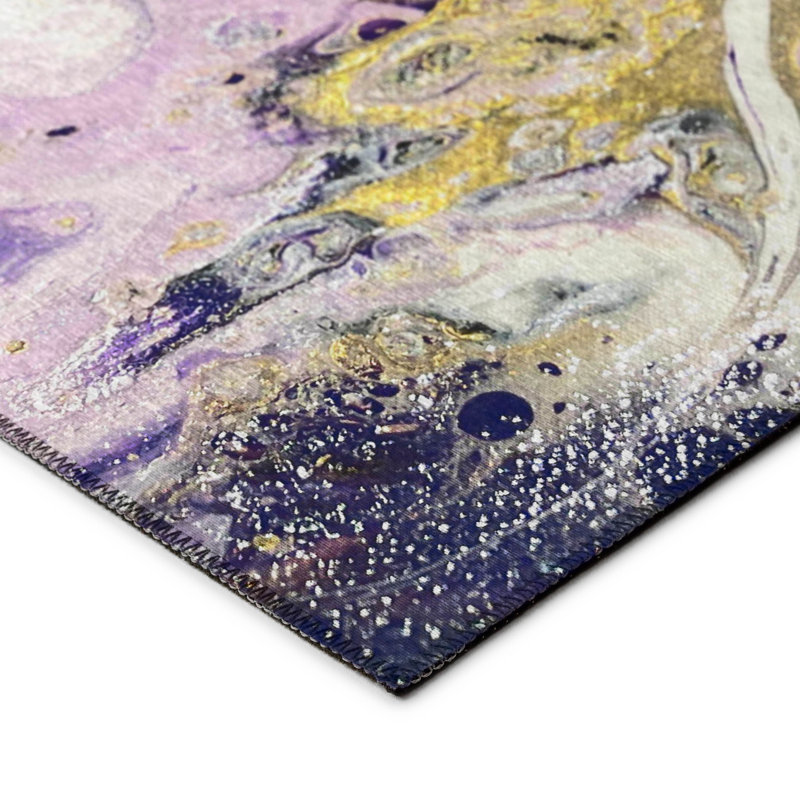 Chenille Washable Abstract Rug, Rectangle 9' x 12'