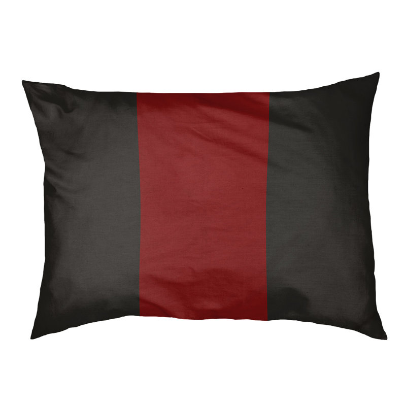 Coussin intérieur New England, Moyen (H 6,5 po x l 40 po x P 30 po), Noir / rouge / noir