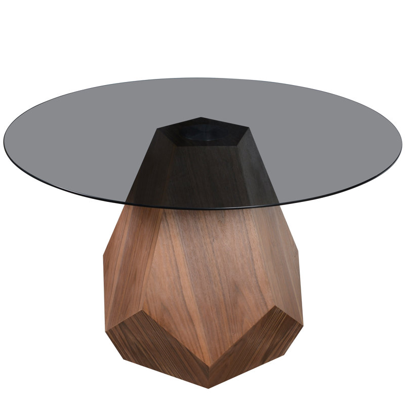 Table de salle à manger Gwinn, Verre noir
