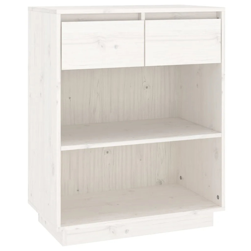 Ireion 60cm Solid Wood Console Table, White