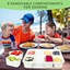 Plateau de service divisé avec couvercle et poignée - 8 compartiments, boîte à collation, charcuterie, boîte de collation portable pour les voyages, les fêtes, les pique-niques, la plage - organisateur de nourriture transparent pour les bonbons, les