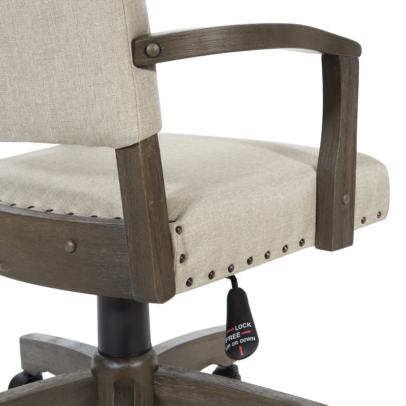 Santina Polyester Blend Bankers Chair, Ivory