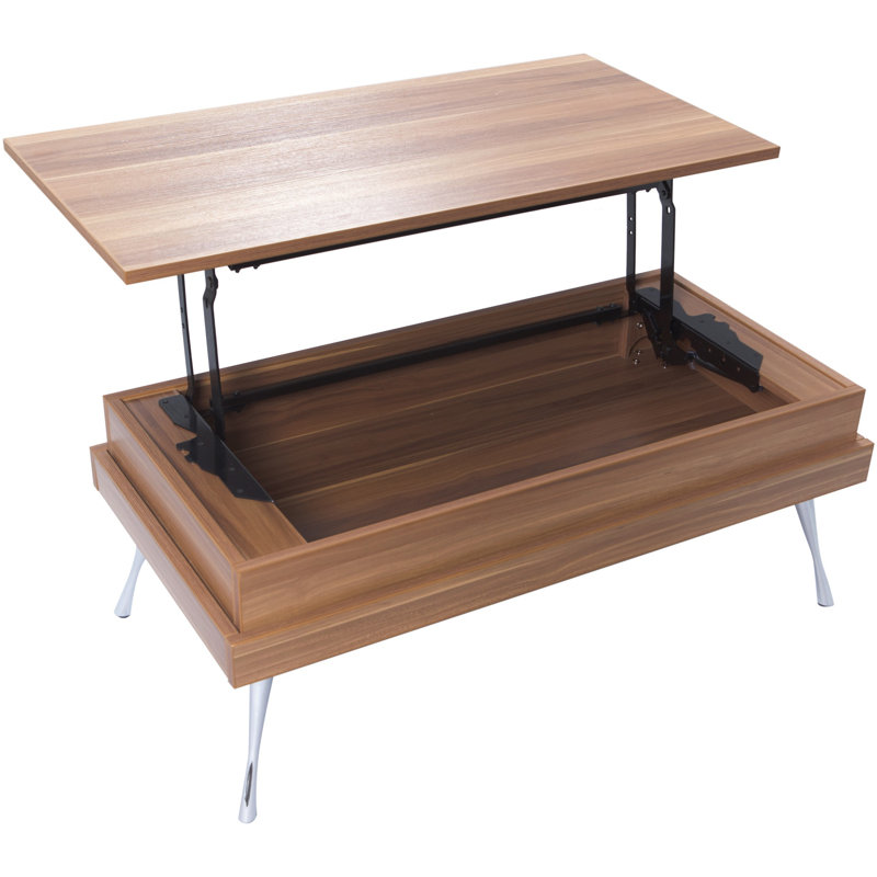 Kitzmiller Lift Top Coffee Table with Storage, Walnut