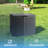 30 Gallon Waterproof Outdoor Indoor Resin Deck Box For Pool Accessories And Garden Tools(Black)-122431739