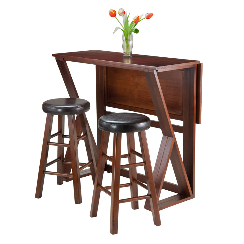 Landyon 2 - Person Extendable Solid Wood Top Double Pedestal Base Dining Set