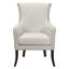 Chaise d'appoint matelassée traditionnelle 28,5 po Banta avec revêtement en tissu texturé, dossier à coutures losangées, garniture cloutée, coussins en mousse haute densité