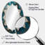 Grand miroir mural ovale bleu sarcelle et doré Mandala II-638833160