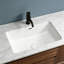 Lavabo de salle de bain encastrable en céramique blanche avec trop-plein 27,56 po Topcraft