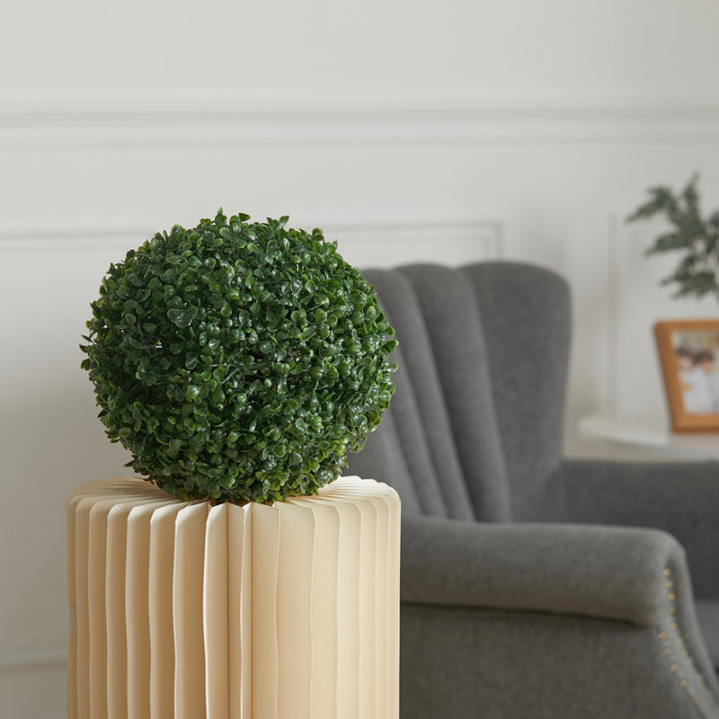 28cm Decorative Artificial Topiary Boxwood Ball, 28cm H x 28cm W x 28cm D