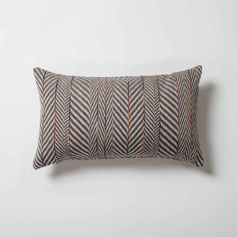 Brennon Chevron Rectangular Cushion, Anthracite