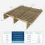 Structure de lit plateforme très grand en bois, profil bas, pin, sans sommier, sans bruit, naturel-131557122-131557120