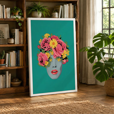 Floral Crown Modern - Wrapped Canvas