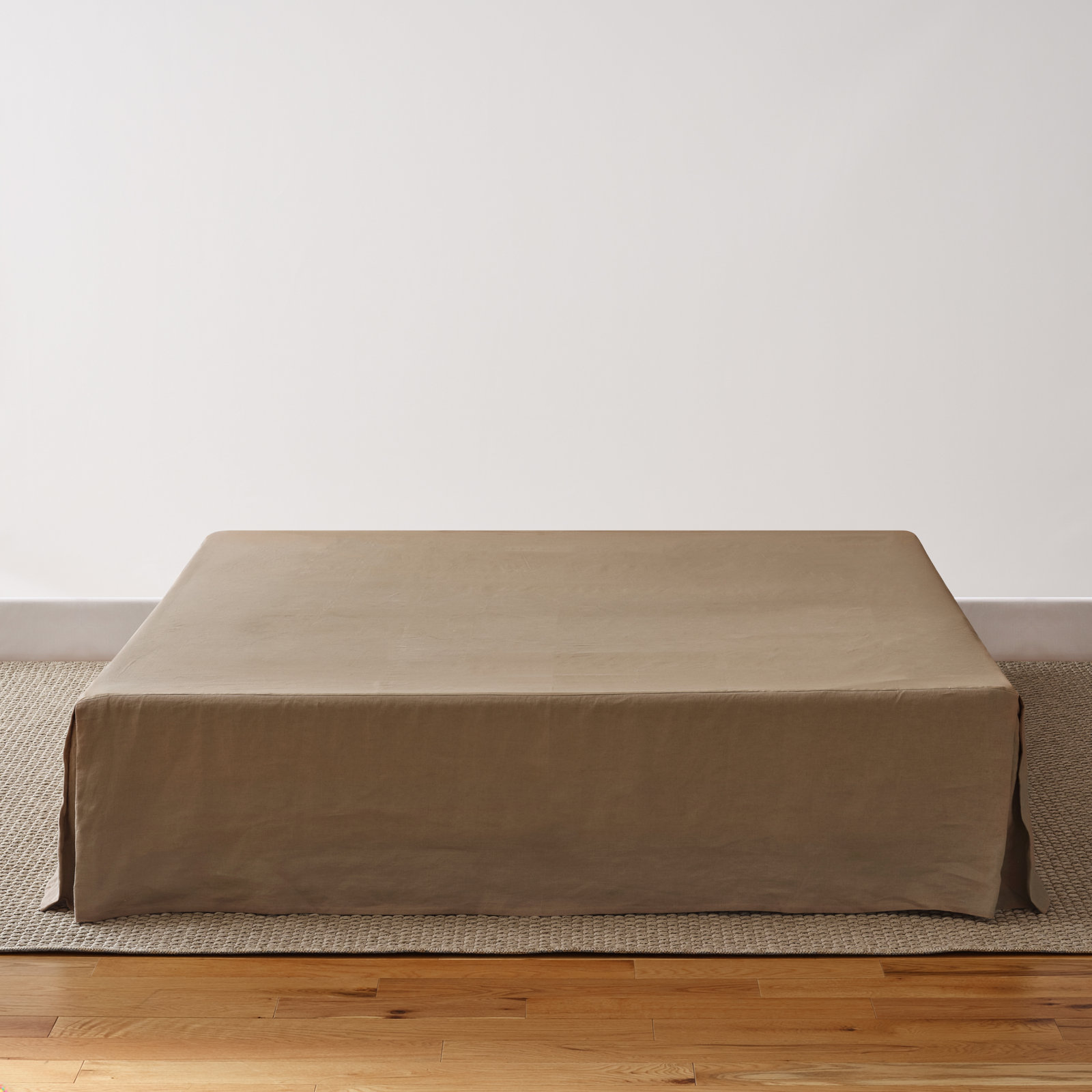 French Linen Bed Skirt, Queen, Fawn
